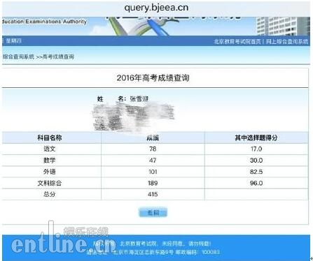 关晓彤总分552分,让我想起了周冬雨的高考成绩~~